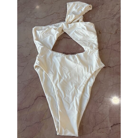 Marcia B Maxwell Aurora One Piece in Cream Small New Womens Swimsuit - Picture 4 of 10